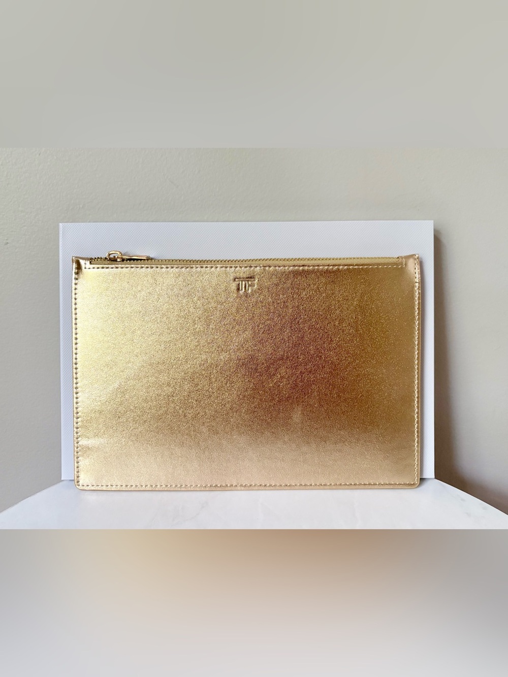 Tom Ford Metallic Gold Clutch